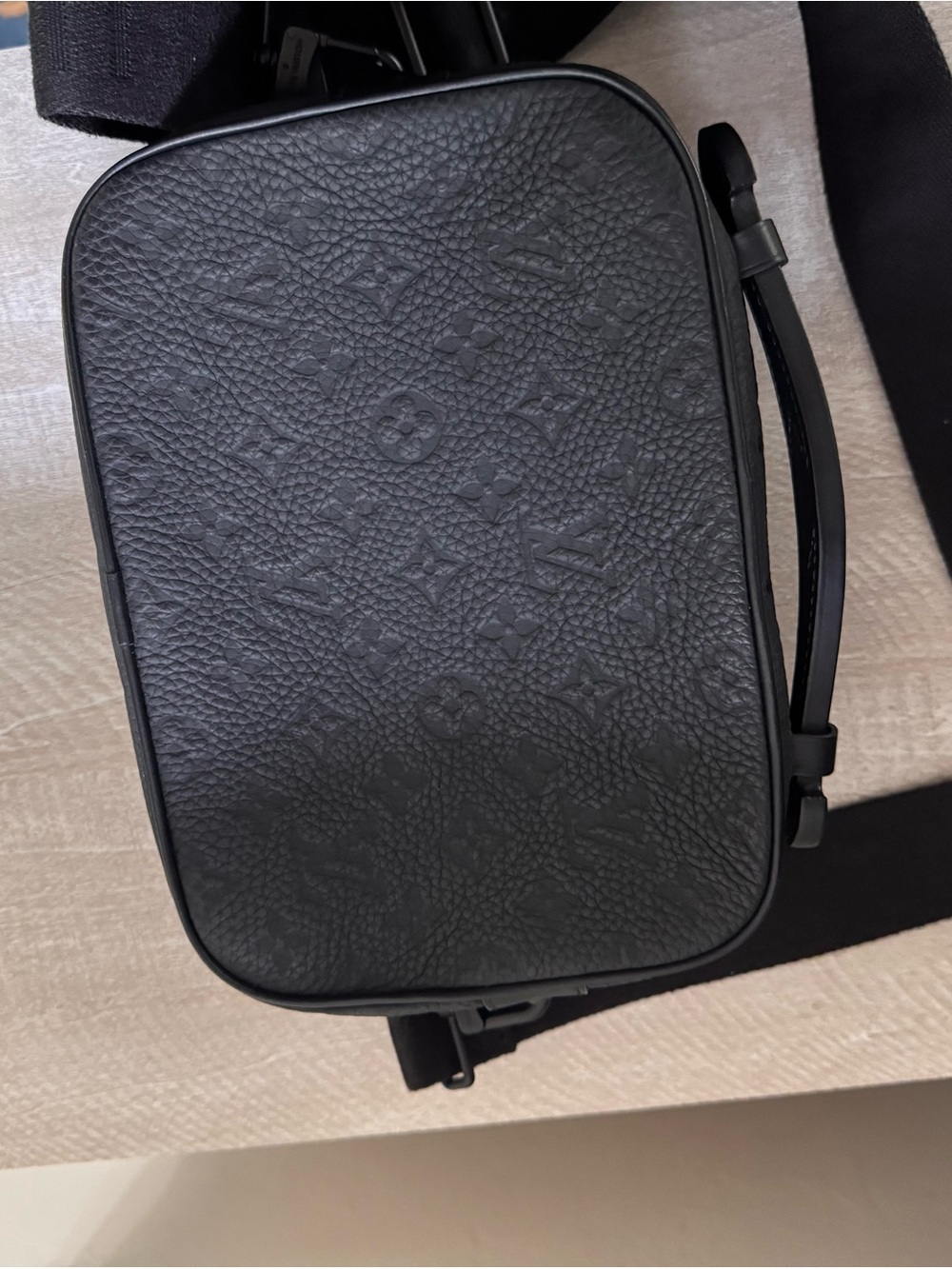 Louis Vuitton Black Embossed Leather Belt Bag - Picture 3 of 5